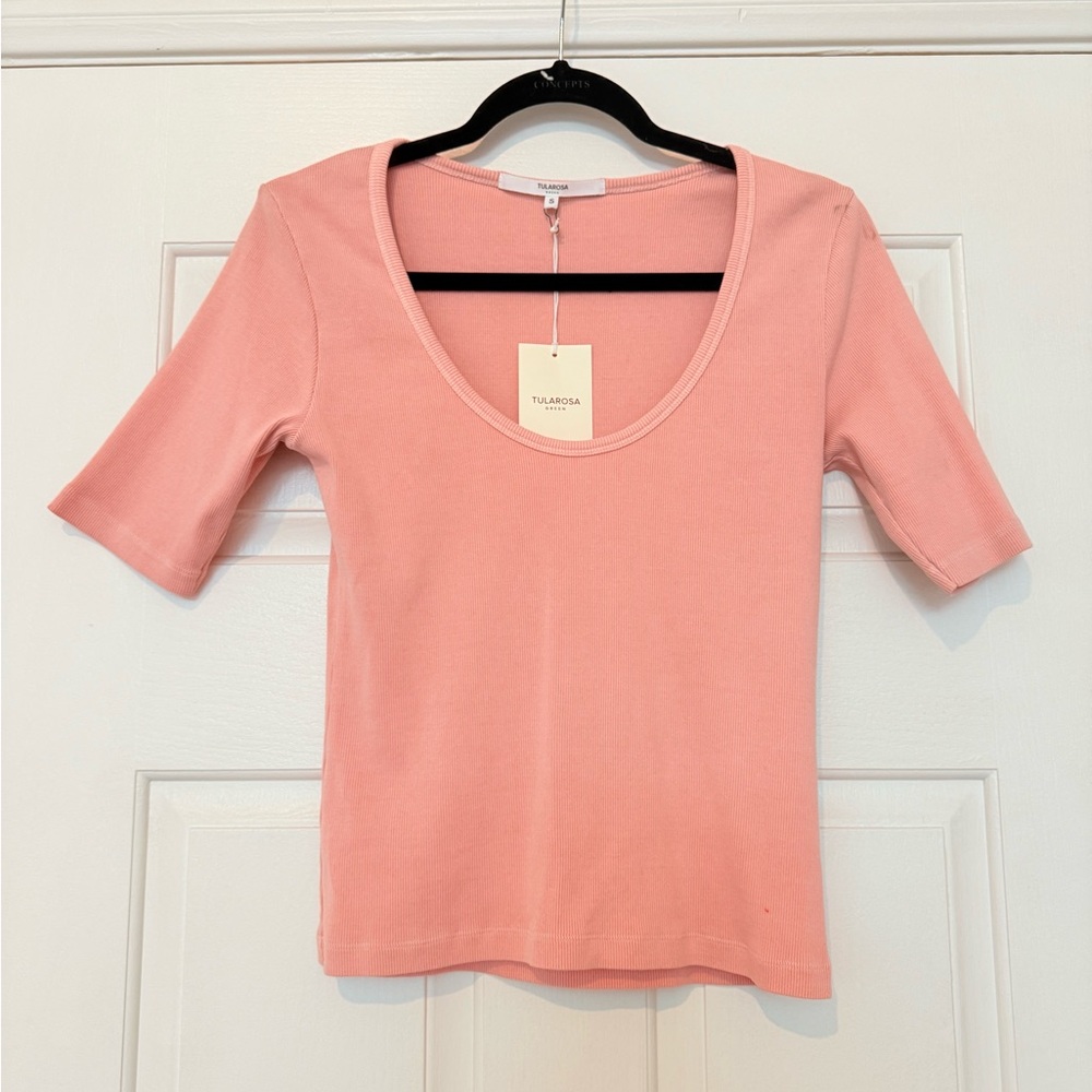 Tularosa Green Stretch Short-Sleeve Top